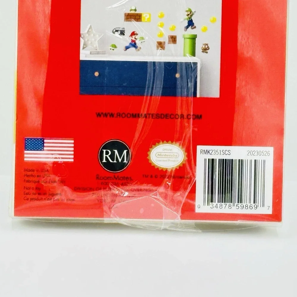 Nintendo Super Mario Peel And Stick 45 Wall Decals by Roommates Decor NEW